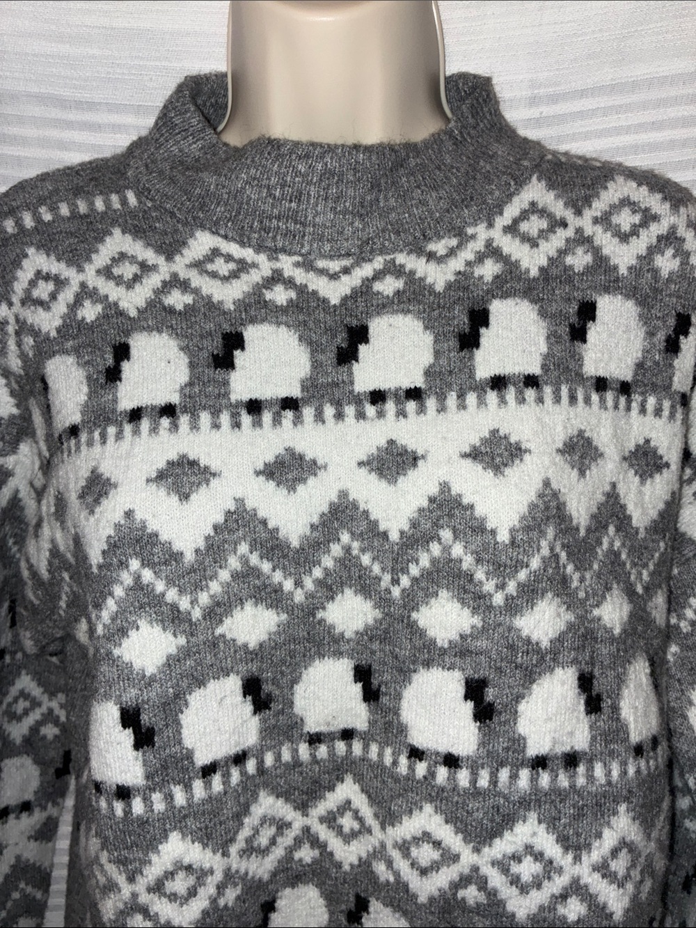 Jules & Leopold, Women’s L, Light Gray Crewneck Knit Sweater